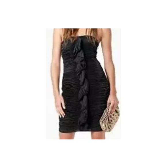 NWT Sz 4 Diane Von Furstenberg FERMINA Black Strapless Bodycon Dress - Picture 8 of 9